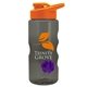 a smoke bottle & orange lid & violet mixing ball mini mountain 22 oz tritan(tm) shaker bottle with drink thru lid