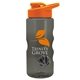 a smoke bottle & orange lid & gray mixing ball mini mountain 22 oz tritan(tm) shaker bottle with drink thru lid