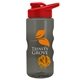 a smoke bottle & red lid & orange mixing ball mini mountain 22 oz tritan(tm) shaker bottle with drink thru lid