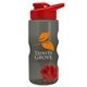 a smoke bottle & red lid & red mixing ball mini mountain 22 oz tritan(tm) shaker bottle with drink thru lid