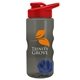 a smoke bottle & red lid & blue mixing ball mini mountain 22 oz tritan(tm) shaker bottle with drink thru lid