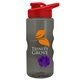 a smoke bottle & red lid & violet mixing ball mini mountain 22 oz tritan(tm) shaker bottle with drink thru lid