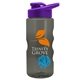 a smoke bottle & violet lid & cyan mixing ball mini mountain 22 oz tritan(tm) shaker bottle with drink thru lid