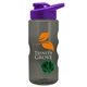 a smoke bottle & violet lid & green mixing ball mini mountain 22 oz tritan(tm) shaker bottle with drink thru lid