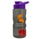 a smoke bottle & violet lid & red mixing ball mini mountain 22 oz tritan(tm) shaker bottle with drink thru lid