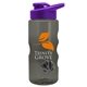 a smoke bottle & violet lid & gray mixing ball mini mountain 22 oz tritan(tm) shaker bottle with drink thru lid