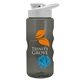 a smoke bottle & white lid & cyan mixing ball mini mountain 22 oz tritan(tm) shaker bottle with drink thru lid