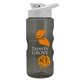 a smoke bottle & white lid & orange mixing ball mini mountain 22 oz tritan(tm) shaker bottle with drink thru lid
