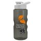 a smoke bottle & white lid & gray mixing ball mini mountain 22 oz tritan(tm) shaker bottle with drink thru lid
