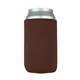 a chocolate slip - on open bottom sleeve koozie