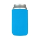 a neon blue slip - on open bottom sleeve koozie