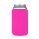 a neon pink slip - on open bottom sleeve koozie