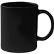 aerial view a black 1 color ceramic mug black, image 1 of 2