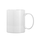 aerial view a white full color 11 oz ceramic mug, image 1 of 2