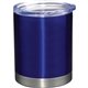 aerial view a blue pro 12 oz double wall stainless steel travel cup, image 1 of 2