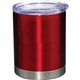 aerial view a red pro 12 oz double wall stainless steel travel cup, image 1 of 2
