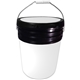 aerial view a white 5 gallon party bucket, image 1 of 3