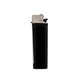 a black solid colored standard flint cigarette lighter
