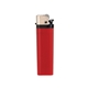 a red solid colored standard flint cigarette lighter