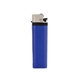 a blue solid colored standard flint cigarette lighter