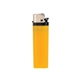 a yellow solid colored standard flint cigarette lighter