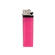 a pink solid colored standard flint cigarette lighter