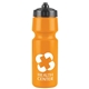 a orange bottle & black lid mighty shot bike bottle with valve lid - 24. oz