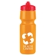a orange bottle & red lid mighty shot bike bottle with valve lid - 24. oz