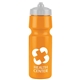 a orange bottle & white lid mighty shot bike bottle with valve lid - 24. oz