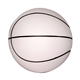 a white basketball squeezies stress reliever ball