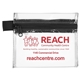 aerial view a clear vinyl 5 w x 4-1/4 h - small zipper storage pouch, image 1 of 3