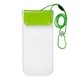 aerial view a lime green truckee clear touch through water - resistant cell phone and accessories carrying case with 35 adjustable breakaway lanyard, image 1 of 7