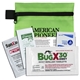 aerial view a green piece insect repellent kit in zipper pack, image 1 of 2