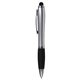 aerial view a silver the cardiff laser logo light up stylus pen, image 1 of 6