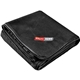 aerial view a black oversized waterproof outdoor blanket with pouch, image 1 of 5