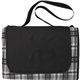 aerial view a black extra large plaid picnic blanket, image 1 of 4