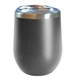 aerial view a grey sipper wine tumbler with copper insulation, image 1 of 2