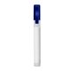 aerial view a translucent blue 0.34 oz hand sanitizer spray pump, image 1 of 2