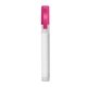 aerial view a translucent pink 0.34 oz hand sanitizer spray pump, image 1 of 2