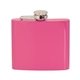 a pink 5 oz stainless steel hip flask