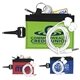 a group of zip tune id mobile tech earbud kit in travel id wallet components inserted into zipper pack id wallet