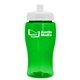 a transparent green bottle & white lid poly - pure jr. - 18 oz transparent bottle with push pull lid