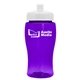 a transparent violet bottle & white lid poly - pure jr. - 18 oz transparent bottle with push pull lid