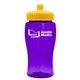 a transparent violet bottle & yellow lid poly - pure jr. - 18 oz transparent bottle with push pull lid