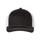 aerial view a black/ white richardson - five - panel trucker cap - colors, image 1 of 3