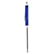 aerial view a translucent blue pocket screwdriver - rev. 2.5mm tech 0 phillips blade / magnet top, image 1 of 2