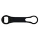a black dog bone powder coated bottle opener w / pour spout remover