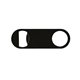 a black short paddle style stainless steel bottle opener