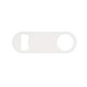 a white short paddle style stainless steel bottle opener
