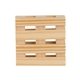 aerial view a wood 3 square mini pallet wood coaster, image 1 of 2